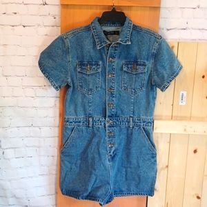 NWT LIONESS SIZE XXL DENIM ROMPER U KNOW WHATS UP ROMPER *SEE PICS OF TAGS*